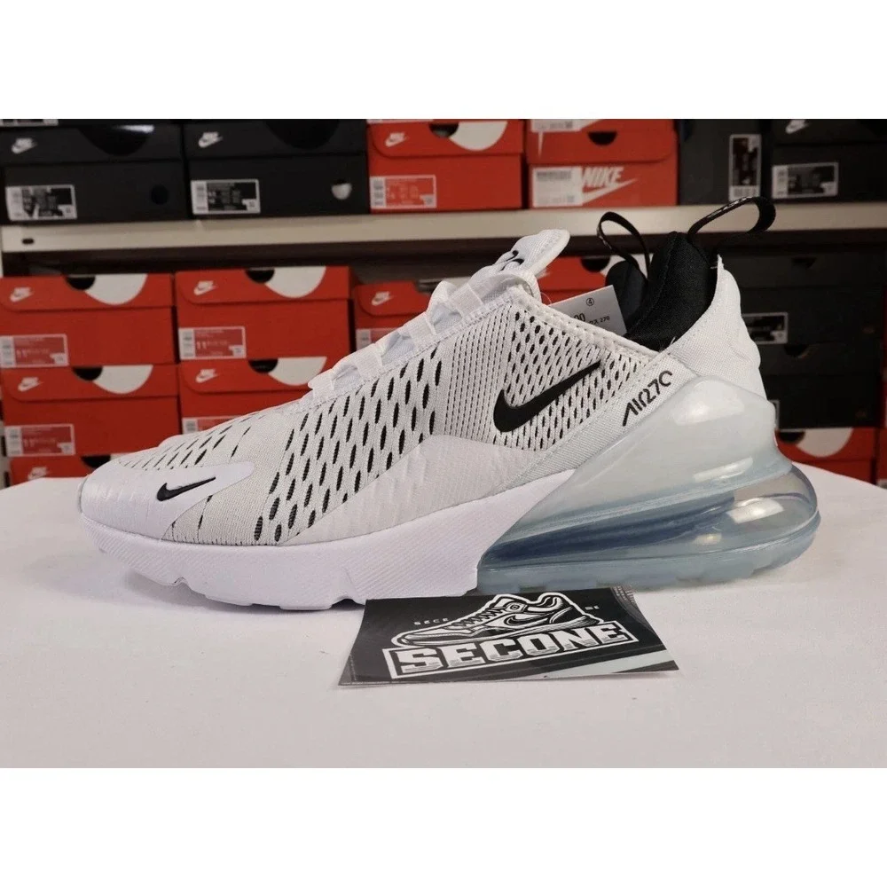 Nike Air Max 270 White Black Mens Running Shoes AH8050-100 Sneaker SIZE 11